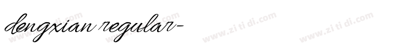 dengxian regular字体转换
